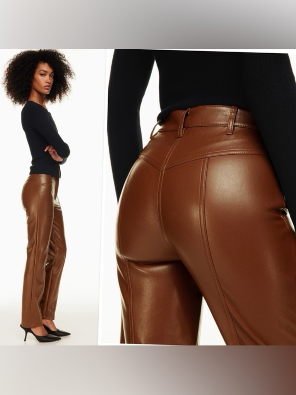 Aritzia Wilfred Rebel Vegan Leather Pants NWOT